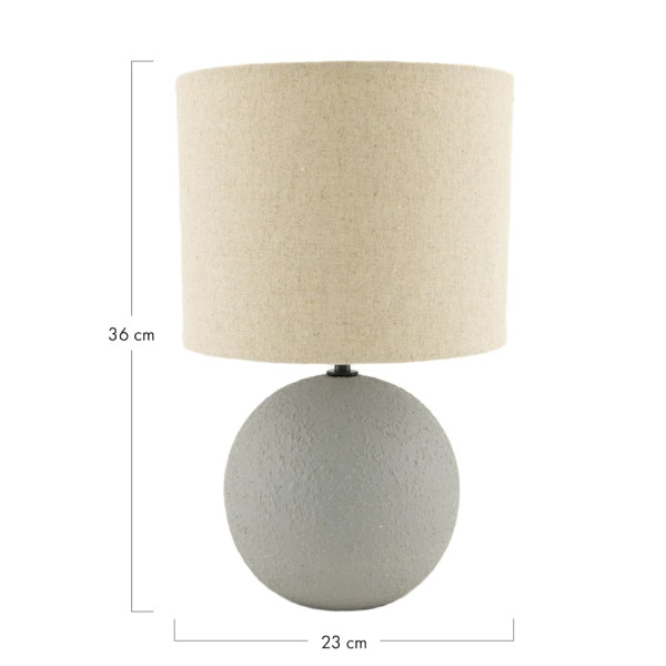 Tischlampe Keramik grau/braun 23x23x36cm