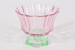 Windlichtglas grün,rosa 10,7x8,7cm