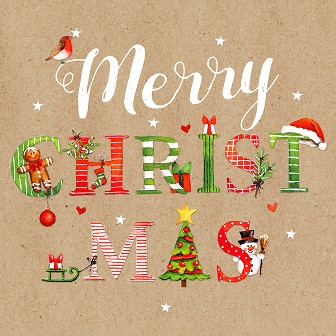 Serviette Atelier 33x33cm Merry Wishes