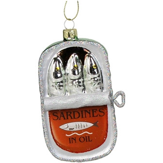 Hänger Sardinendose Glas multi 12cm