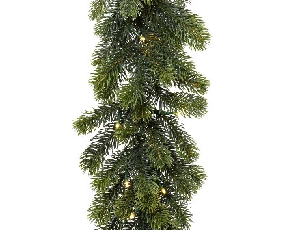 LED Girlande Tanne beleuchtet Indoor/Outdoor grün/warmes weiss 270x30x30cm