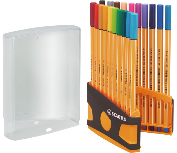 STABILO point 88 ColorParade 20er Box anthrazit/orange