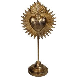 Kerzenhalter Polyresin Gold 19x12x41cm