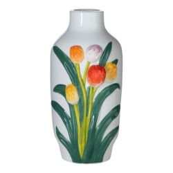 Vase Tulpen aus Keramik weiss 15,5x26cm