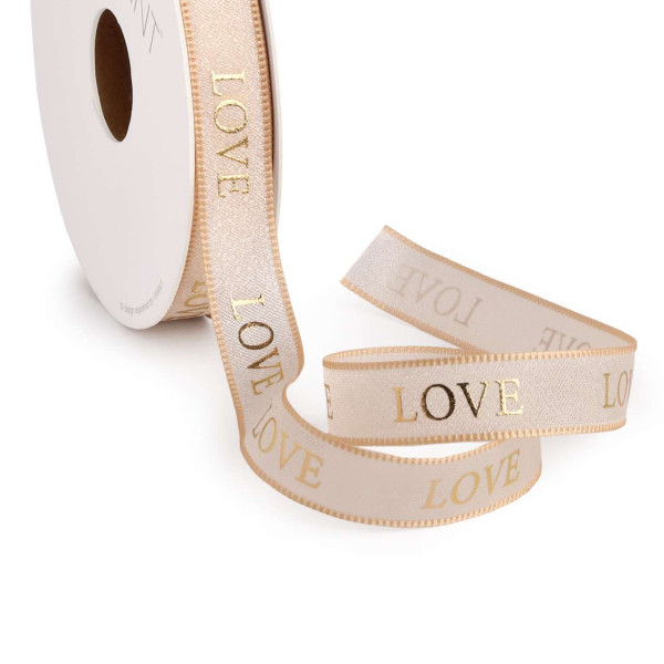 Band ORGANZA LOVE 15mmx10m gold