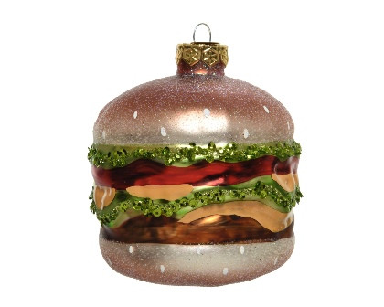 Hänger Hamburger Glas 9x9x10,3cm bunt