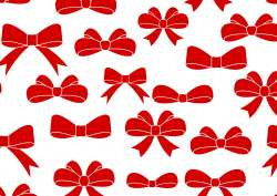 Geschenkpapier 2mx70cm Bows, red