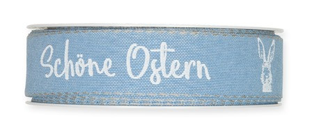 Band Schöne Ostern 25mmx18m blau weiß