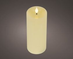 LED Kerze creme indoor 20x7,5cm