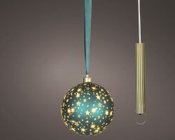 LED Kugel türkis indoor D14cm