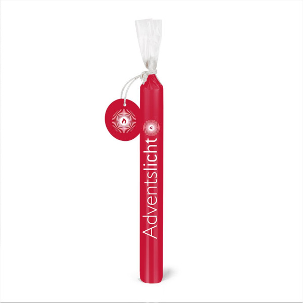 Kerze Adventslicht 1-24 rote Kerze weißer Druck