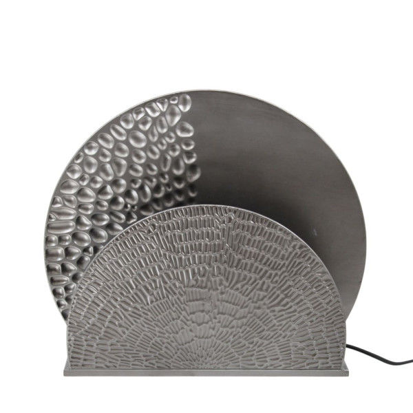 Tischlampe Metall antik grau gewischt 38x6x38cm