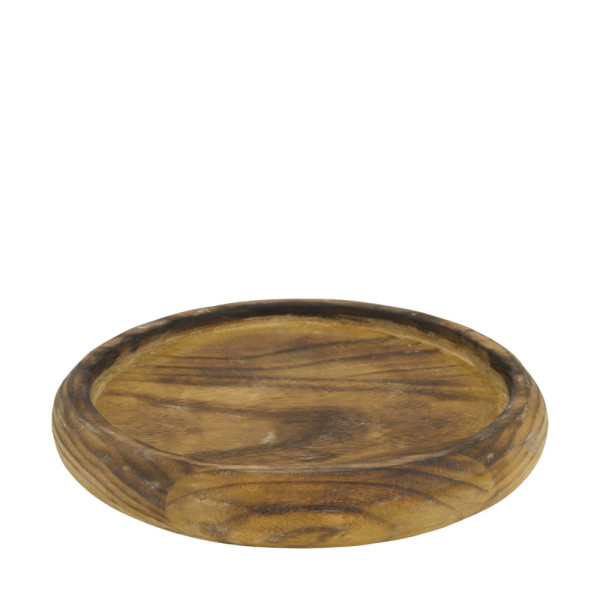 Teller Paulownia Holz dunkelbraun 28x28x4cm