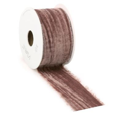 Band CHRUSHED VELVET 50mmx5m dunkel rose