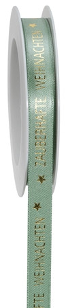 Band Zauberhafte Weihnachten 15mmx18m stone green