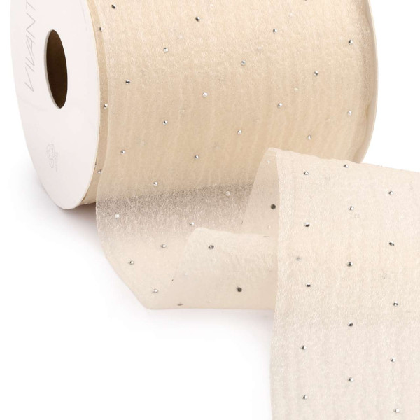 Band ORGANZA CARAT 10cmx10m creme