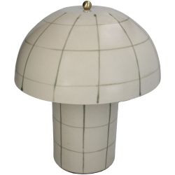 Tisch Lampe Checker Steingut grün 25,5x25,5x28cm