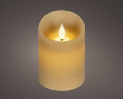 LED Kerze gold indoor 10,5x7,5cm