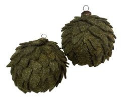 Hänger Ball Filz grün 8cm