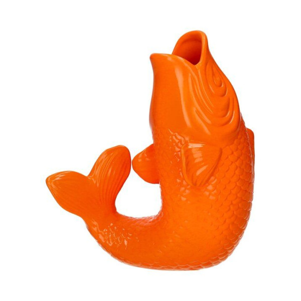 Vase Steingut neon orange 23x25x15cm