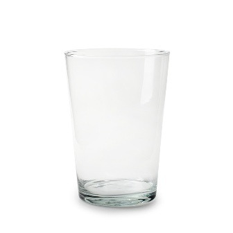 Vase konisch Glas klar 21x16cm