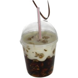 Hänger Glas Ice Coffee braun 10cm