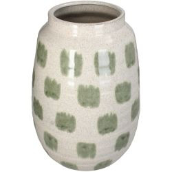 Vase Steinzeug grün 24,5x24,5x34cm