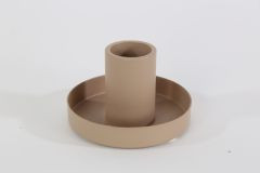 Kerzenhalter beige matt 7x4cm
