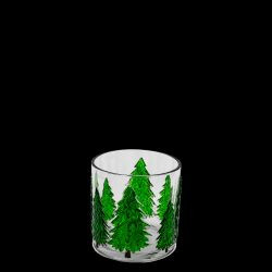 Glas CHRISTMAS SHINE grün15x15cm