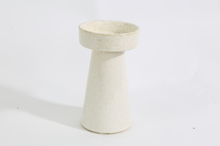 Kerzenständer Keramik vanilla-creme 9,5x16cm