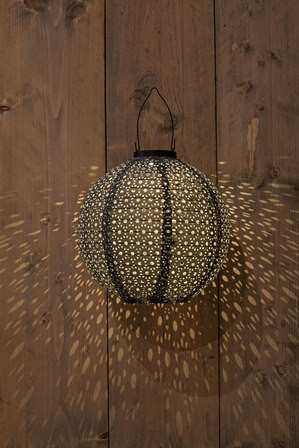 Solar Lampion Marrakesch 25cm Grau
