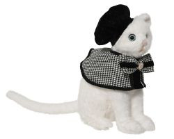 Katze Tweed Kunstfell 24x18x33cm