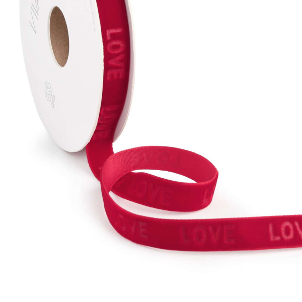 Band VELVET LOVE 12mmx5m rot