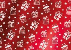 Geschenkpapier 1,5mx70cm Geschenke, rot, Alu