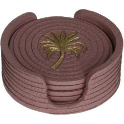 Untersetzer Palme Polyresin 11,5x11,5x4,5cm BOX/4