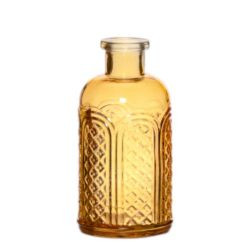 Vase Flaschenform Lilly klein gelb 13x6,5cm