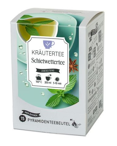 Pyramidenbeutelbox Schietwettertee Kräutertee 15 Btl.
