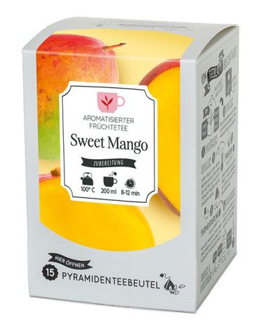 Pyramidenbeutelbox Sweet Mango Arom. Früchtetee 15 Btl.