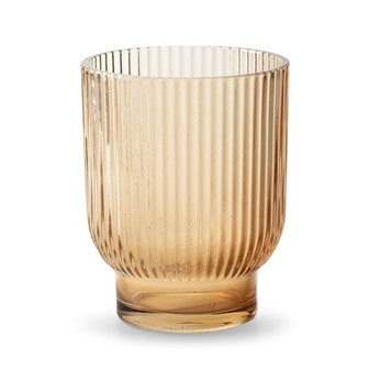 Windlicht Glas beige 12,5x10cm