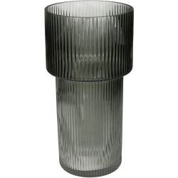Vase Stripe Glas grau 14,5x14,5x29cm