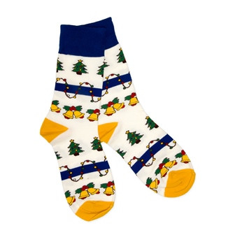 Socken Weihnachtlich Helle Kette/Baum