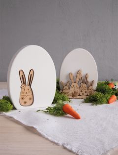 * Osterhasen & Freunde Holz 4-8,8cm SB-Btl. 8Stück