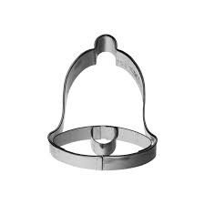 Ausstechform Glocke 5,5cm Edelstahl m. Innenprägung PG rot