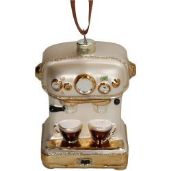 Hänger Glas Coffee Machine braun 8,9cm