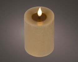 LED Kerze braun indoor 13,5x7,5cm