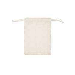 Geschenkbeutel Blumenstickerei 10x14,5cm creme