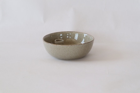 Kerzenschale Keramik grau 15x5,5cm copyr.