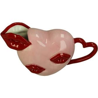 Vase Steingut pink 27x10,5x16cm