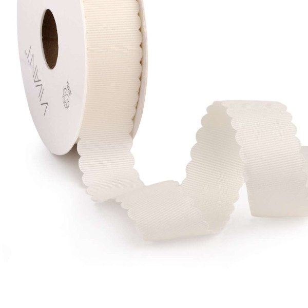 Band SCALLOPED GIGI 25mmx20m creme