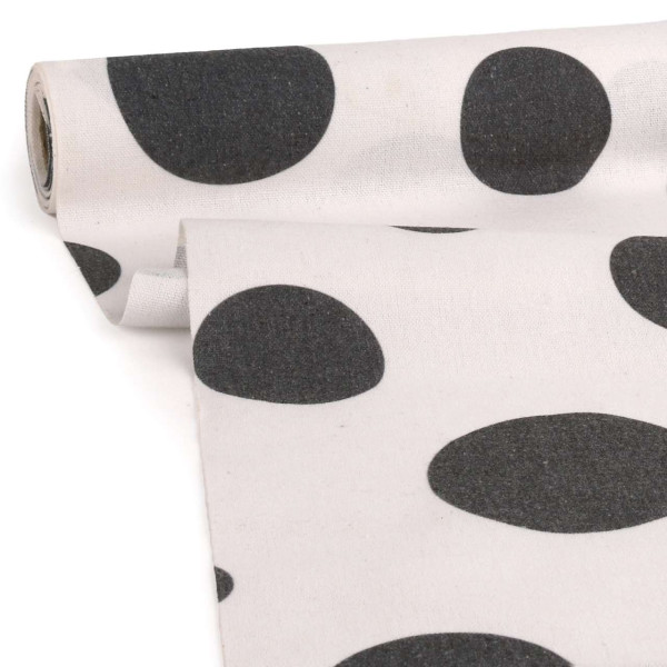 Tischband POLKA DOT 28cmx3m schwarz-weiss